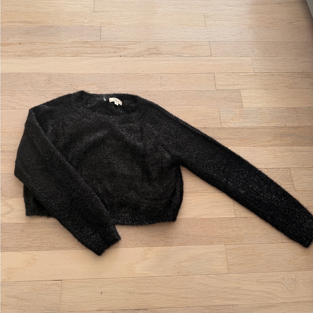 Fuzzy Black Women's Sweater